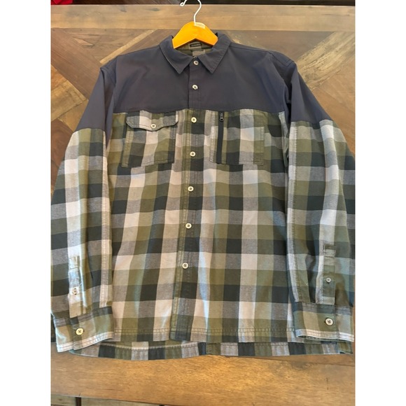 Wrangler Shirt All Terrain Gear Button Long Sleeve Men's XL Check‎ Camp Outdoor - Picture 1 of 12